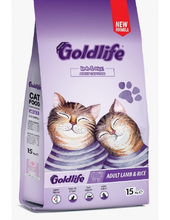 Goldlife Kuzu Etli Yetişkin Kedi Maması 15 kg